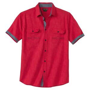 Atlas For Men Mens Poplin Shirt / Red